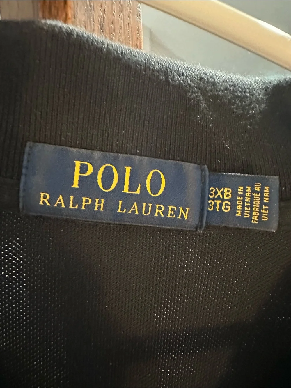 Ralph Lauren Black Polo Shirt with Embroidered Pony 3XL